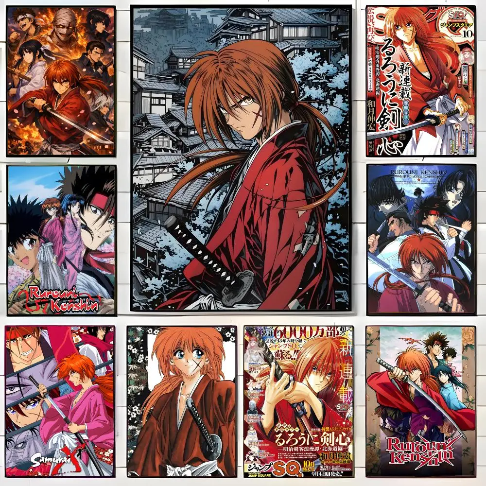 classic anime R-Rurouni Kenshin Poster Wall Art Print Decorative Mural Home Decor Gift Unframed