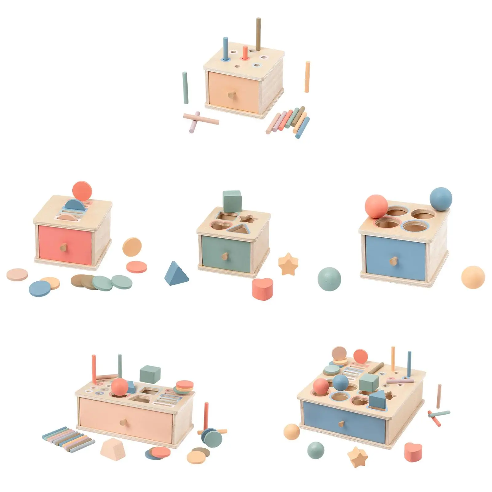 Boîte de consistance d'objets, bois, éducation précoce, trieur de formes de couleurs, jouets assortis pour enfants, garçons et filles, cadeau pour enfants