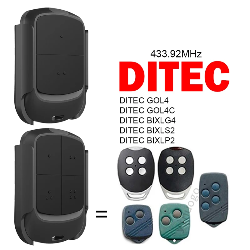 

DITEC GOL4 Garage Door Remote Control Clone DITEC GOL4C BIXLG4 BIXLS2 BIXLP2 Garage Electric Door Remote Control Clone 433MHz