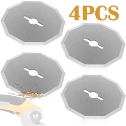 4Pcs Cordless Electric Scissors Blade for RC2600K/RC2601/RC2602 Tungsten Steel Rotary Blade Replacement Leather Carpet Sewing