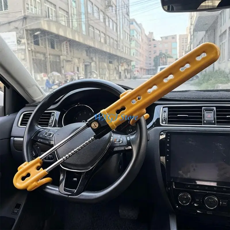 37JE Universal Aluminum Car Steering Wheel Lock For Maximumly Theft Prevention