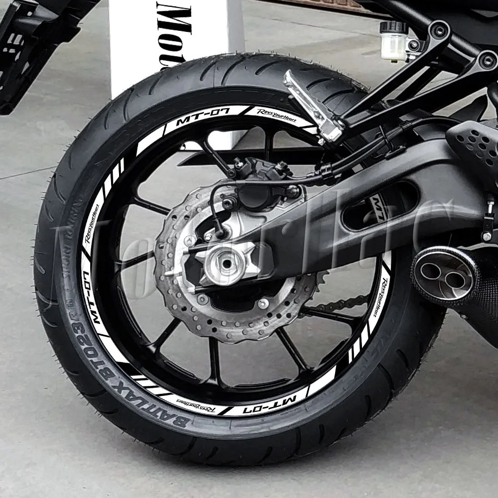 Motorrad-Felgenaufkleber Reflektierende Nabenstreifen-Aufkleber Zubehör Wasserdicht Für MT-07 MT07 mt 07 – Detail 2