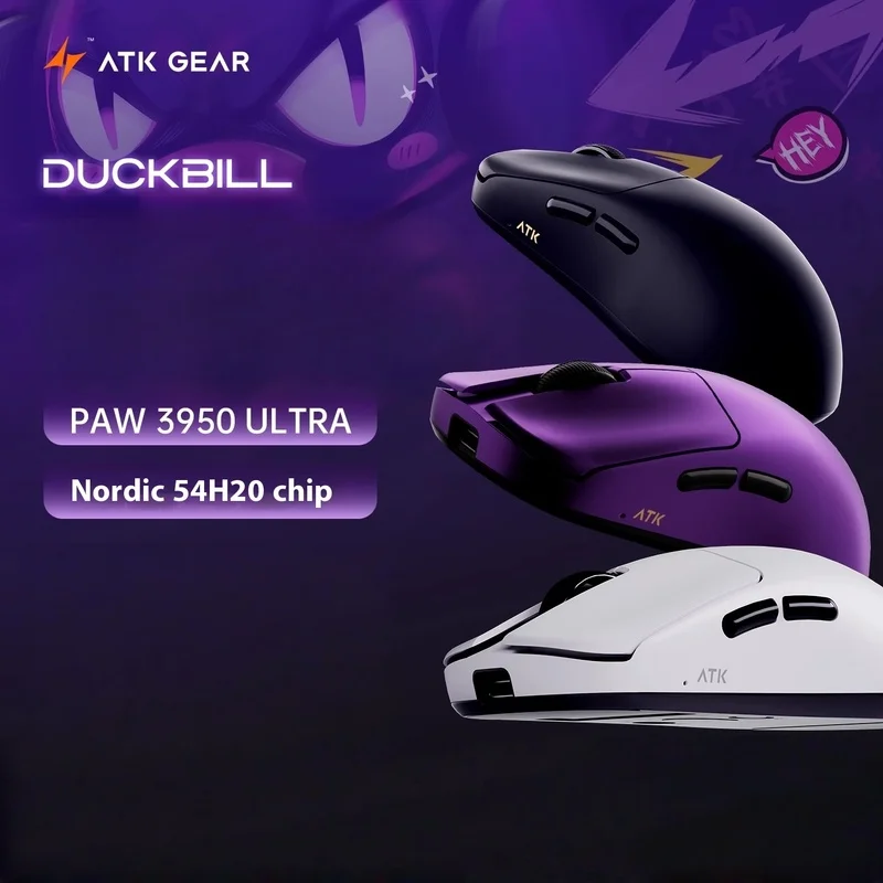 ماوس ألعاب لاسلكي خفيف الوزن للغاية من Atk، وضع مزدوج مريح، عمر بطارية طويل لاستخدام مكتب الكمبيوتر والفئران ولوحات المفاتيح #1