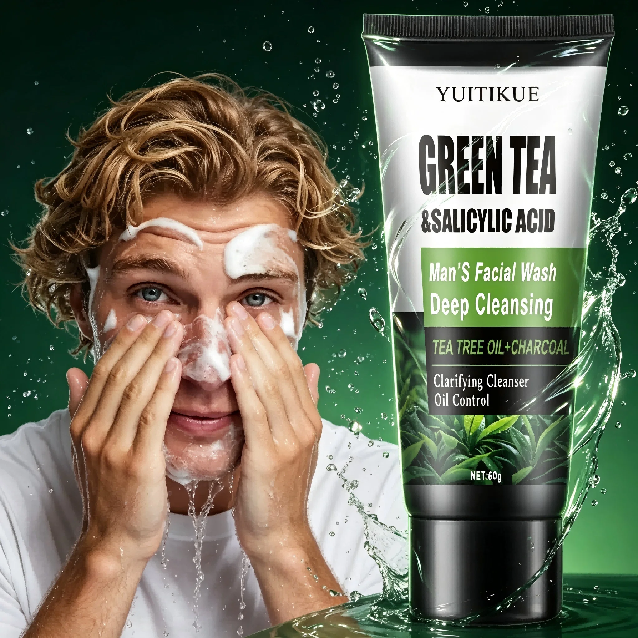 Salicylic Acid Cleanser - YUITIKUE Erkekler İçin Yüz Temizleyici 60g