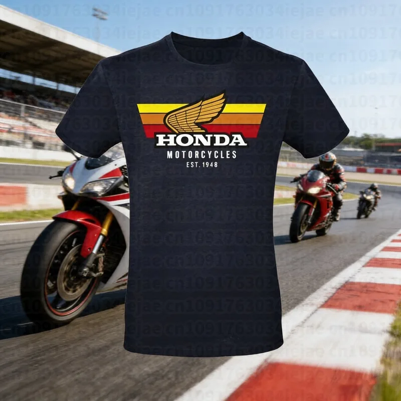 

2025-26 Summer Factory Effex Honda Cotton T-Shirt Motorcycle Street Bike Dirt Bike Casual Comfort High Quality Top Moto Enduro