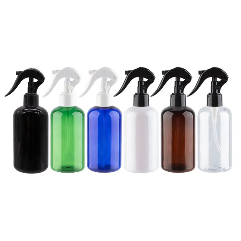 24pcs 220ml 250ml Plastic Fat Bottle Empty PET Container With Trigger Sprayer Pump For Makeup Mist Household Cleaning  Watering