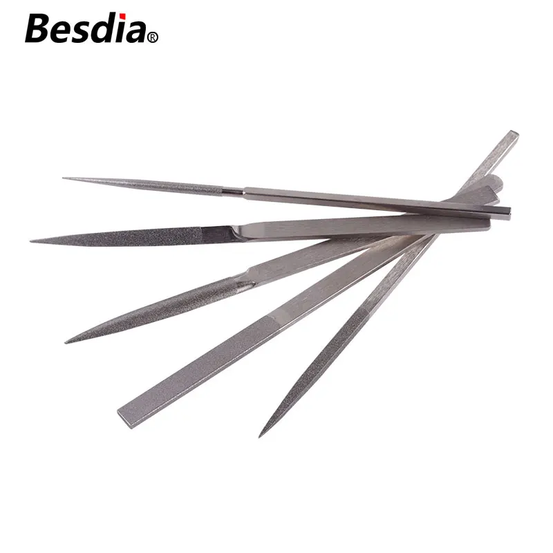 Taiwan Besdia Diamond Hand Files Iron work with 215MM Round Half-round Flat Square Triangle