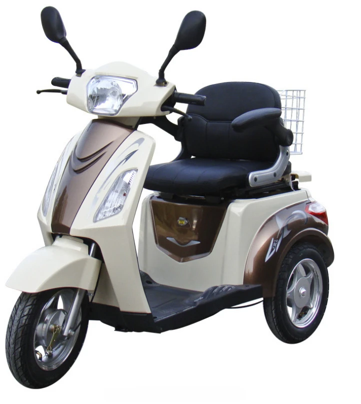 48V 500W cheap brushless electric 3 wheel scooter with 1 seat for elder and disabled