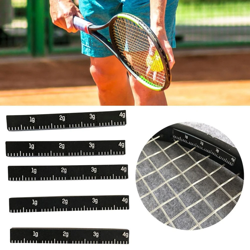 4pcs Tennis Weighted Tape Silicone Pre-Measured Weighted Strips For Paddle Edge Adhesive Strips For Pickleball Paddles