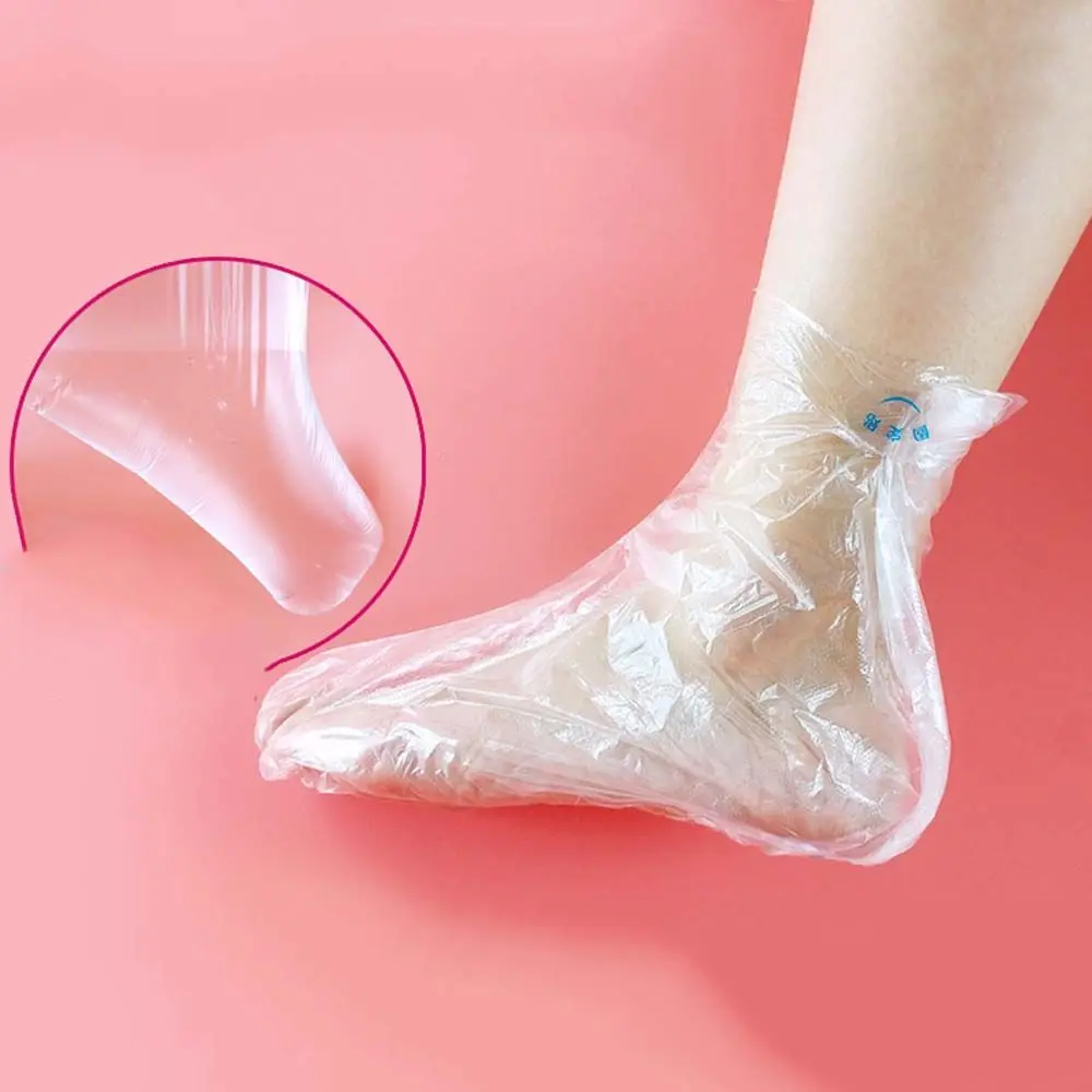 Transparent Shoes Plastic Therapy Bags Foot cover film Exfoliating foot mask Transparent Shoes Cover Disposable Foot Covers