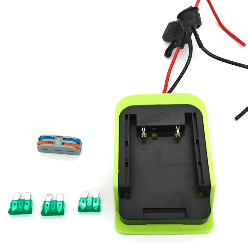 DIY Power Connector Portable Power Wheel Adapter Compatible for RYOBI 40V Lithium Batteries with Fuse and Switch for DIY Robots