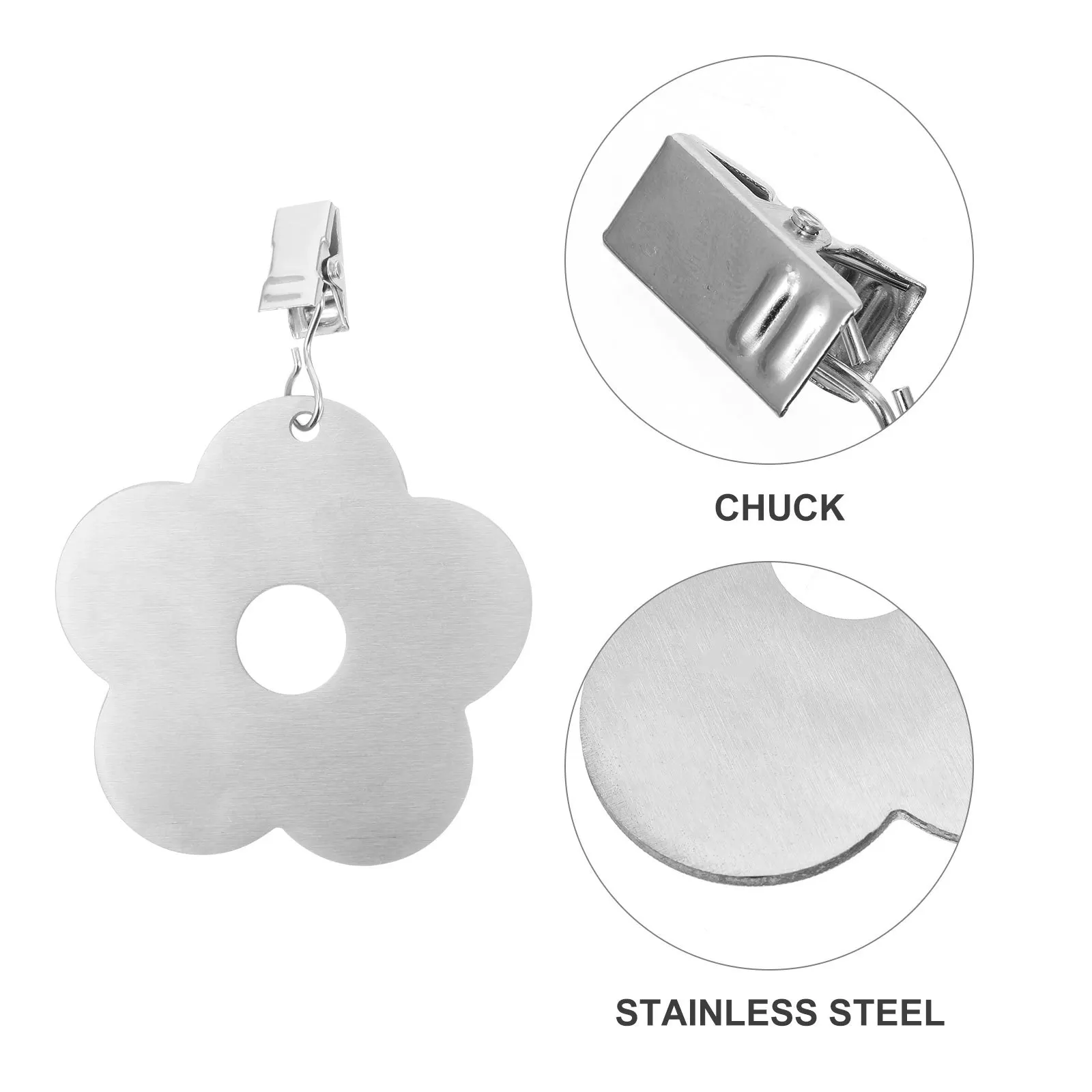 

4pcs Stainless Steel Tablecloth Weights Windproof Table Cover Clips For Outdoor Picnic Wedding Party Decor Kitchen Bar