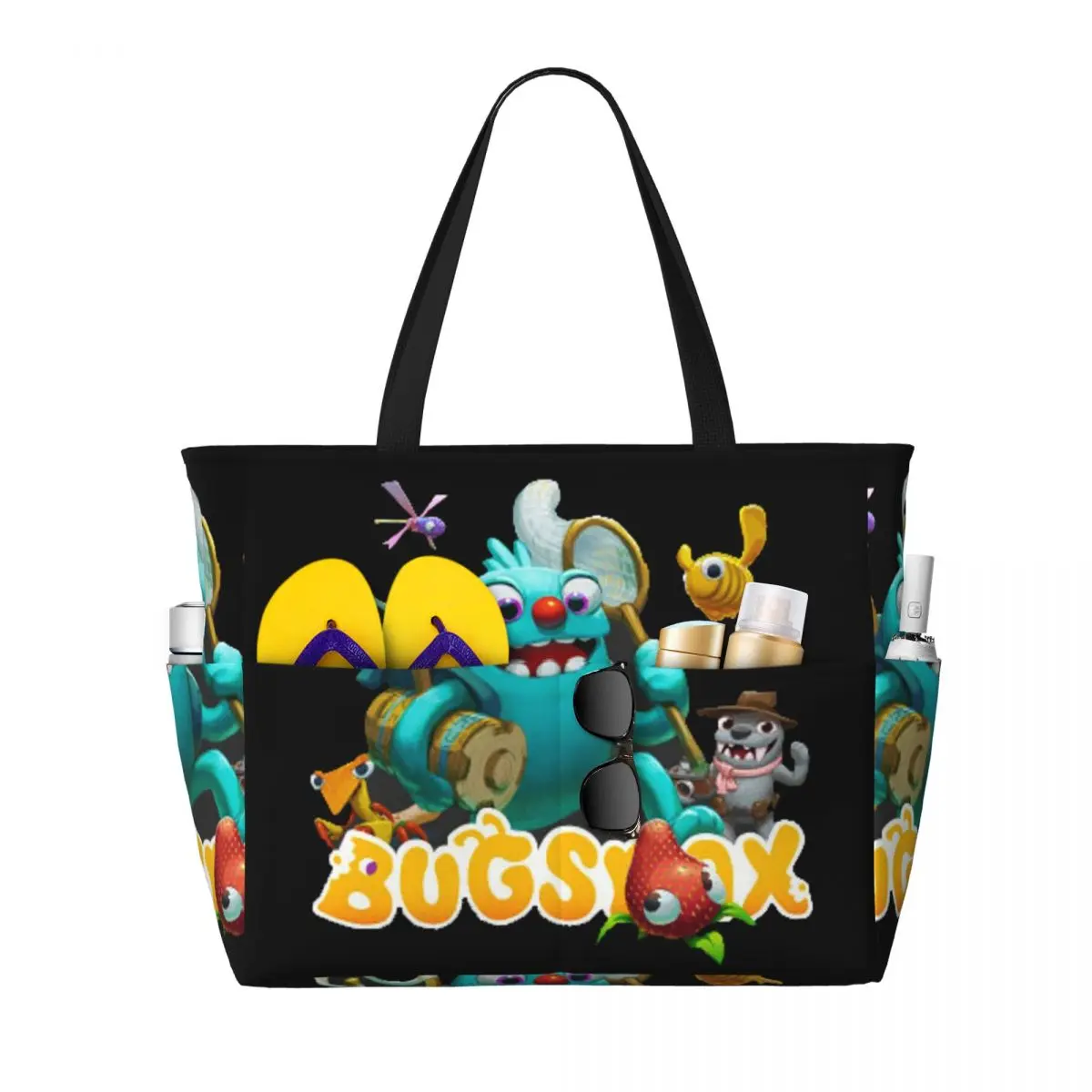 Bugsnax Beach Tote Bag Sport Gym Yoga Duffle Large Tote Bag Women Travel Bag Fitness bag