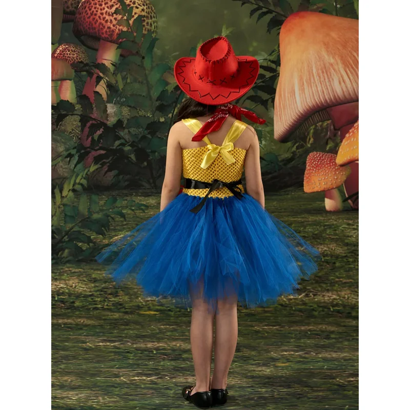 Girls Toys Cowboy Costumes Jessie Story Kids Cosplay Dress Halloween Party Birthday Wedding Vestidos Tutu Prom Gown Dress Frocks