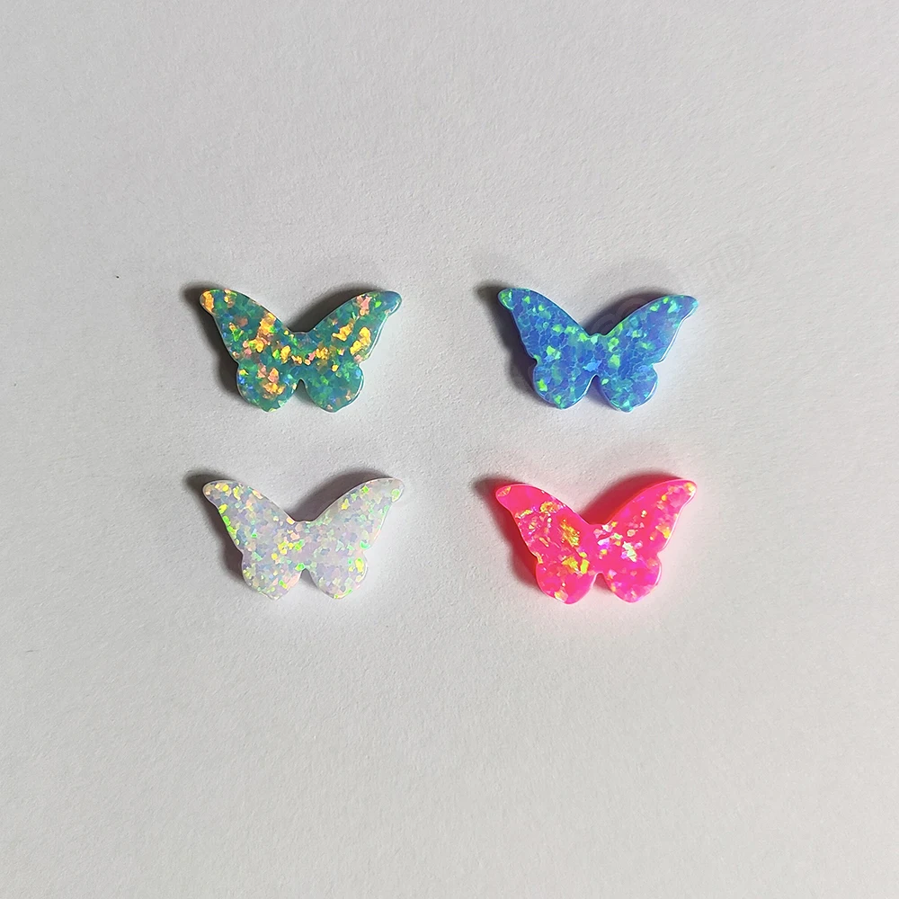 

Free Shipping Cartoon Insect Butterfly Charms Blue White Pink Pendant 14mm For Making Ring Chain