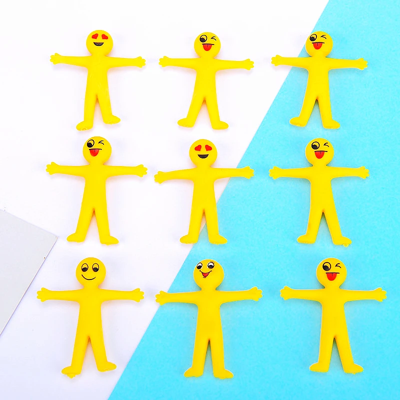 36Pcs Mini Soft Plastic Yellow Villain Pullable Decompression Toy  Kids Birthday Party Favors Pinata Filling Party Gift Giveaway