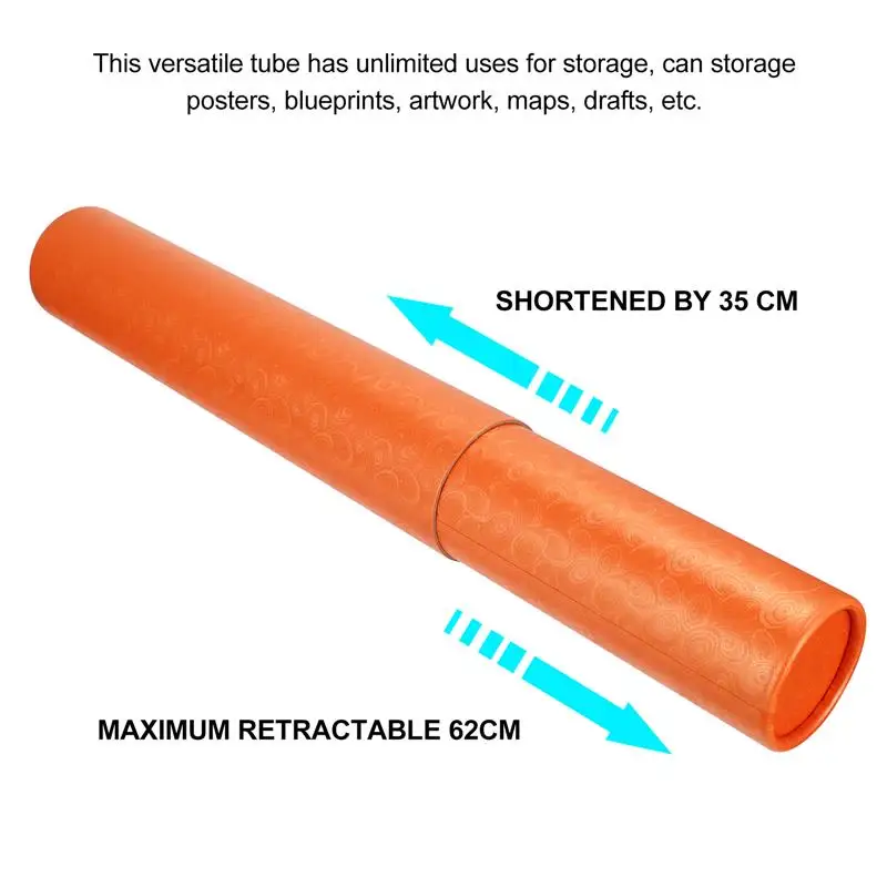 Telescopic ภาพวาดกระดาษงานศิลปะเก็บโปสเตอร์หลอดกระดาษ Mailing หลอดเก็บหลอดวาดหลอดร่างหลอด