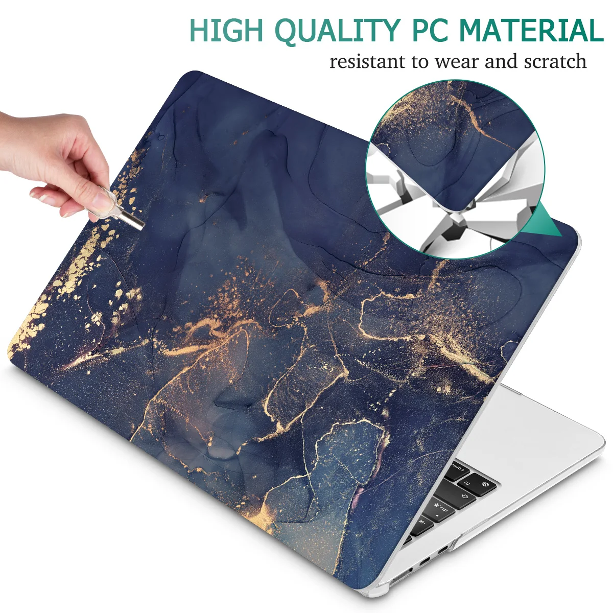 Marble painting case for MacBook Air 15 A3114 2024 M3 13Inch hard Case M2 2022 A2681 Pro 13 case A2338 14 16 M3 A2992 2023 A2485