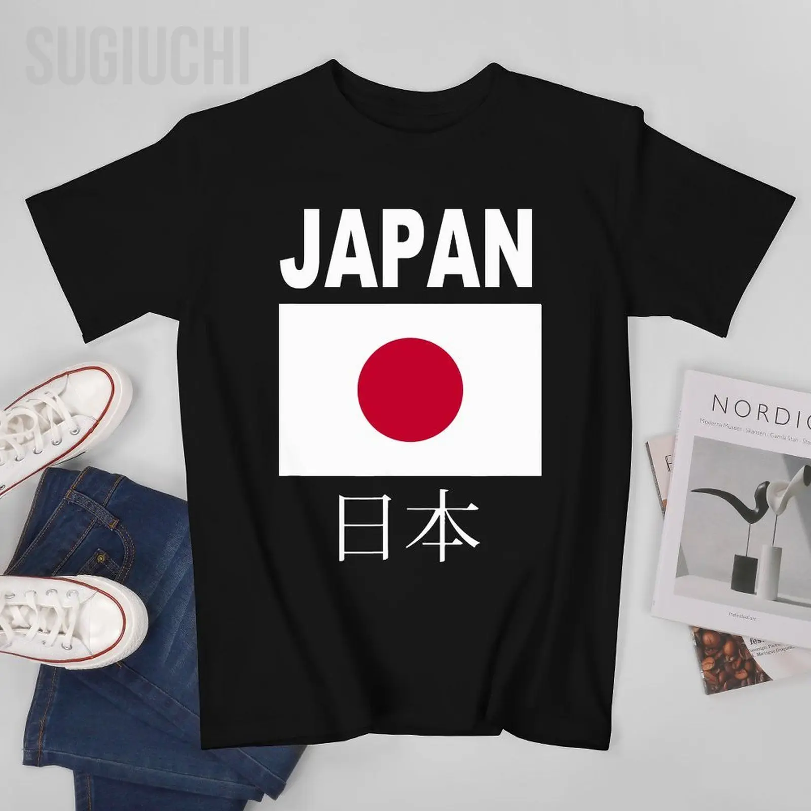 Men Japan Flag Nihon Japanese Flag Tshirt Tees O-neck T Shirts Women Boys 100% Cotton Short T-Shirt Unisex All Seasons