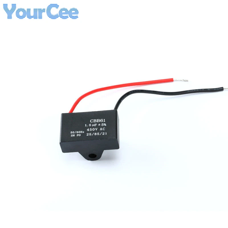 CBB61 Fan Starting Capacitor 450V 1/1.2/1.5/1.8//2/2.5/3/3.5/4/4.5/5/6/7/8/10/12/15/18/20 uF Fan Capacitor for Range Hood  Fan