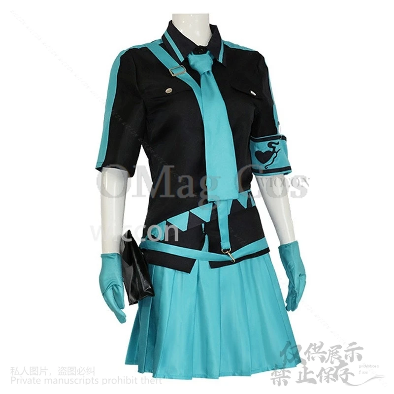 Anime Game Project Sekai Cosplay Love War Mikuo Costume Jk Uniform Dress Green Wigs Halloween Carnival Party For Women Girls