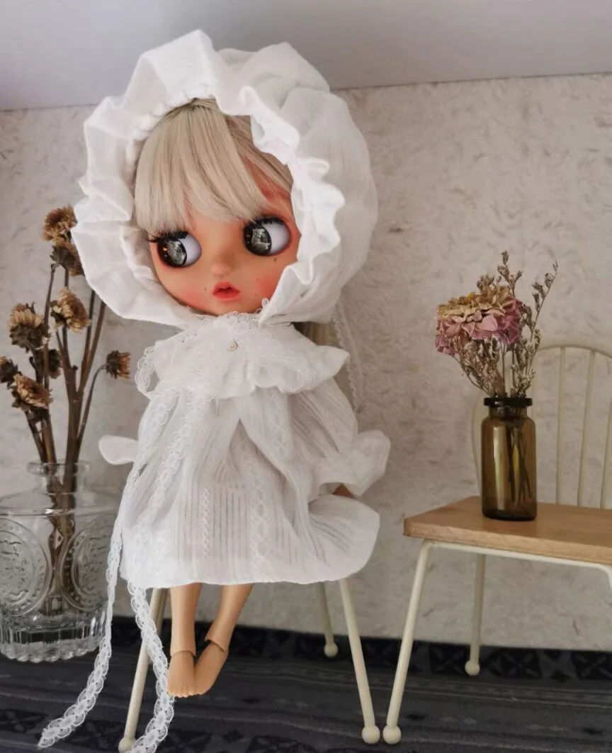 2pcs 2024 Kawaii style Blythe clothes blythe doll outfit pajamas/BB hats 1/6 30cm (Fit for Pullip,Ob22/24/26, Licca)