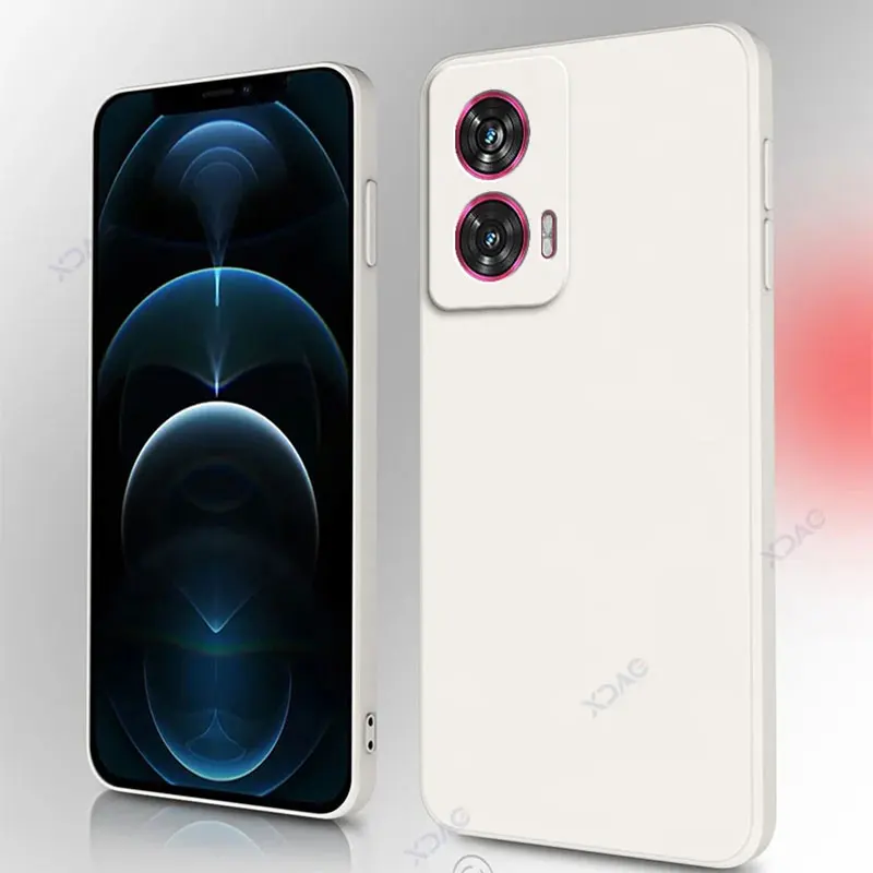 

Internal Flocking Square Liquid Silicone Phone Cases for Motorola Moto G96 5G Lens Protective Shockproof Soft Back Cover Housing
