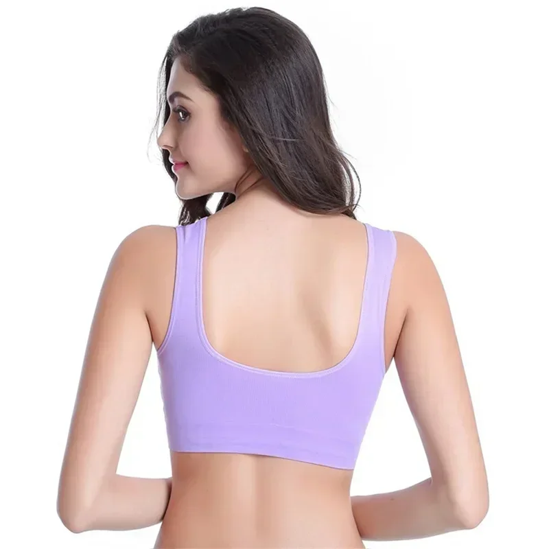 Bra Yoga olahraga wanita, rompi lari, pakaian dalam Gym Crop empuk, pakaian olahraga wanita, Bra Push Up