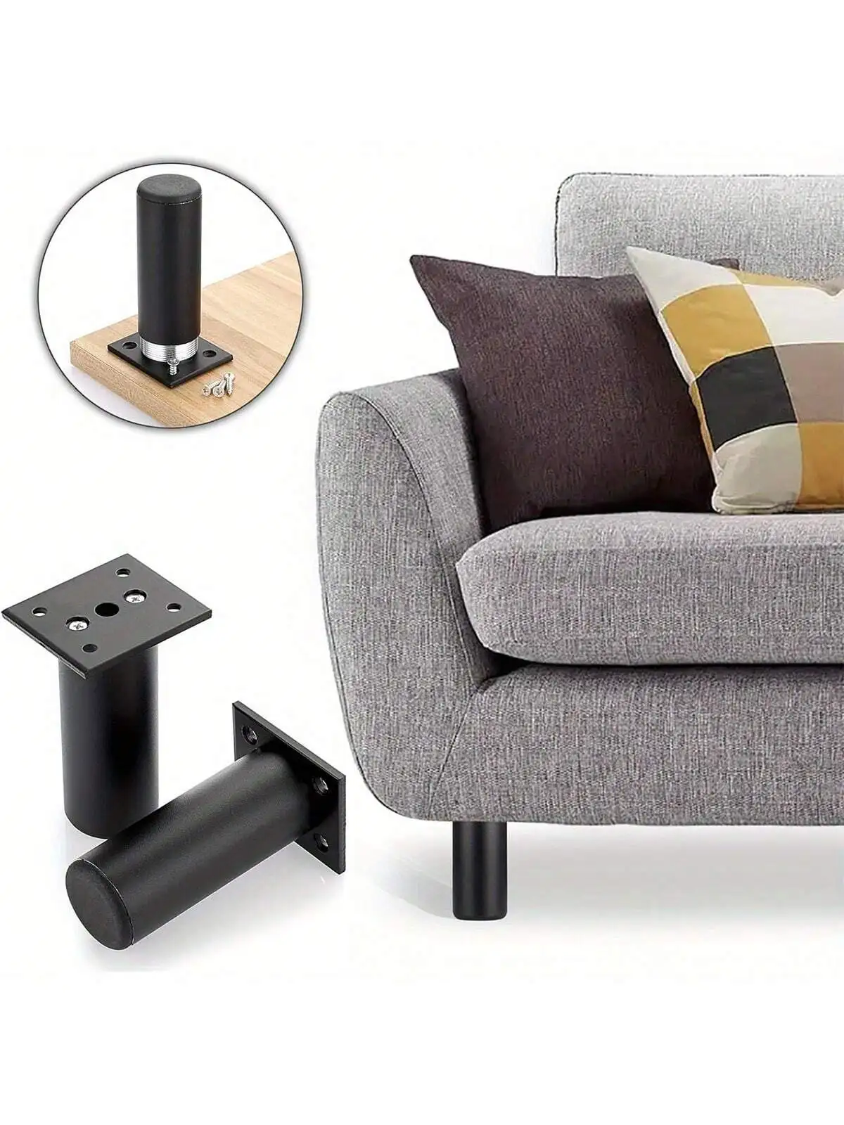 4pcs Adjustable Cabinet Legs Adjustable Furniture Legs Sofa Furniture Cabinet Riser DIY Furniture Replacement Legs for TV Cabine