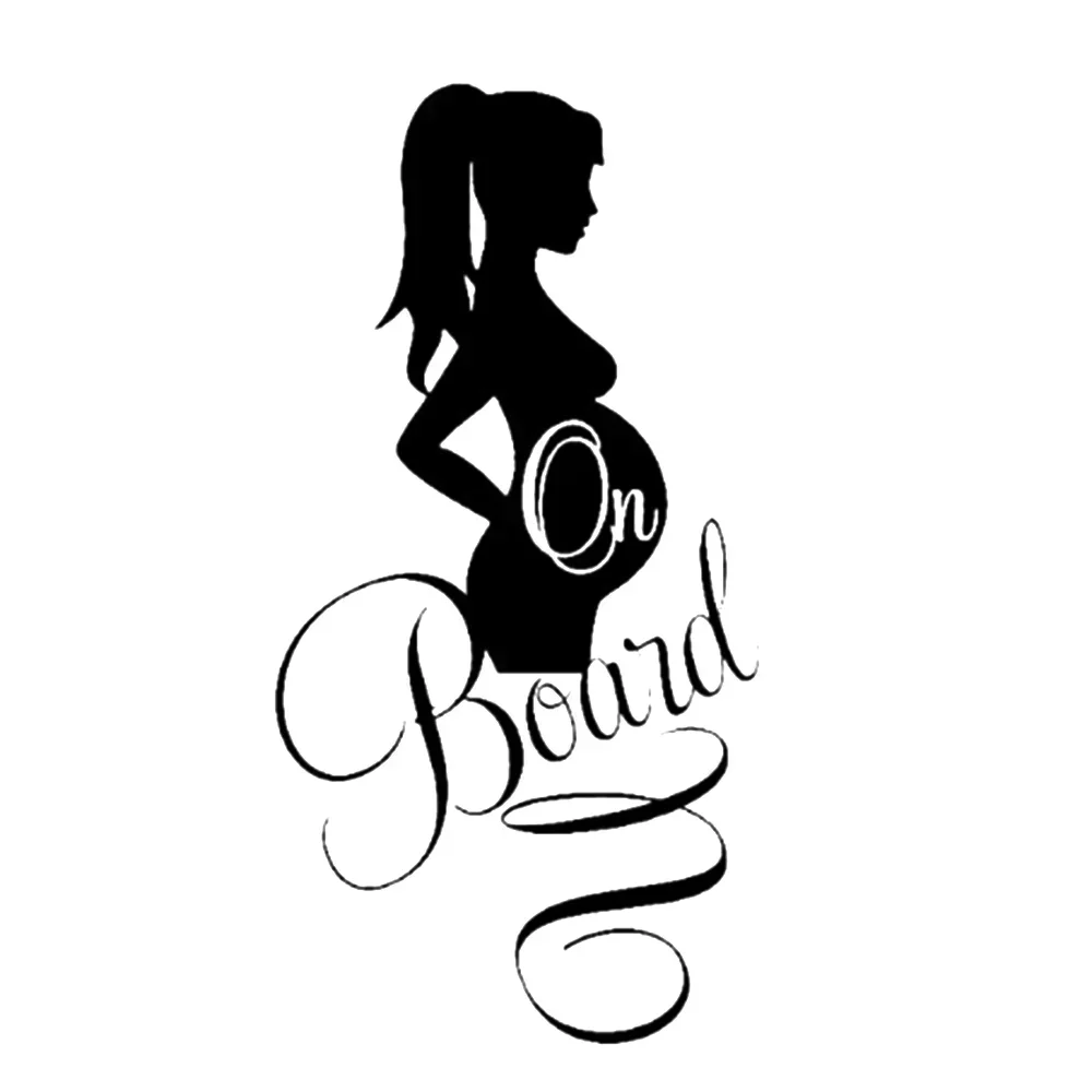 16 * 8cm Artistic Pregnant Woman in Car Styling Window Bumper Motorcycle Helmet Accessories Decoration Vinyl Car Stickers