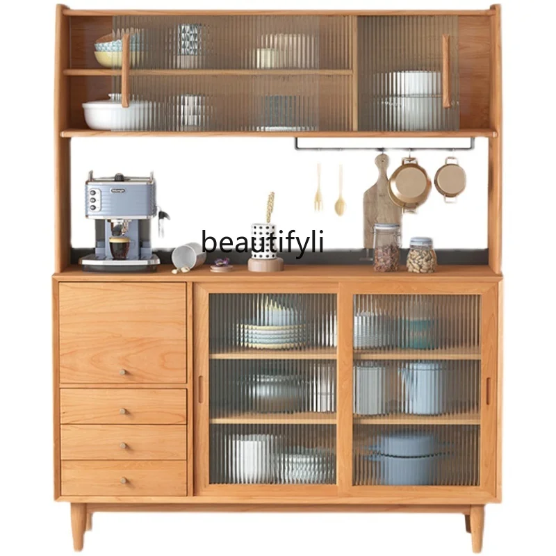 Simple Tea Dining Side Cupboard Wall Integrated Small Apartment Multi-Functional Coffee Machine Kitchenware Cabinet furniture