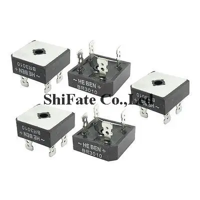 1000V 30A Metal Case Single Phase Diode Bridge Rectifier 5 Pcs-