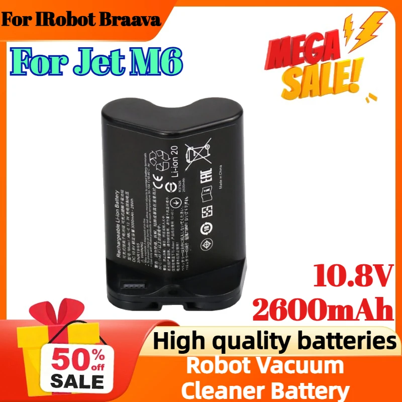 

Аккумулятор 10.8В 2600мАч для робота-пылесоса iRobot Braava Jet M6
