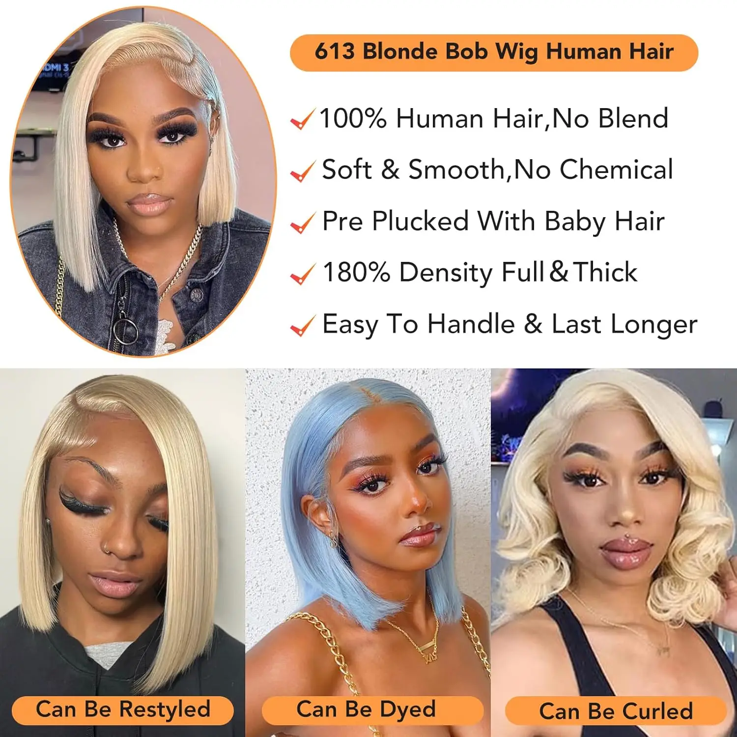 شقراء 613 مستقيم بوب شعر مستعار شعر الإنسان 13x4 13x6 Hd الدانتيل الباروكات الأمامية 200% الكثافة شقراء 613 باروكة من شعر طبيعي قصيرة بوب الباروكات