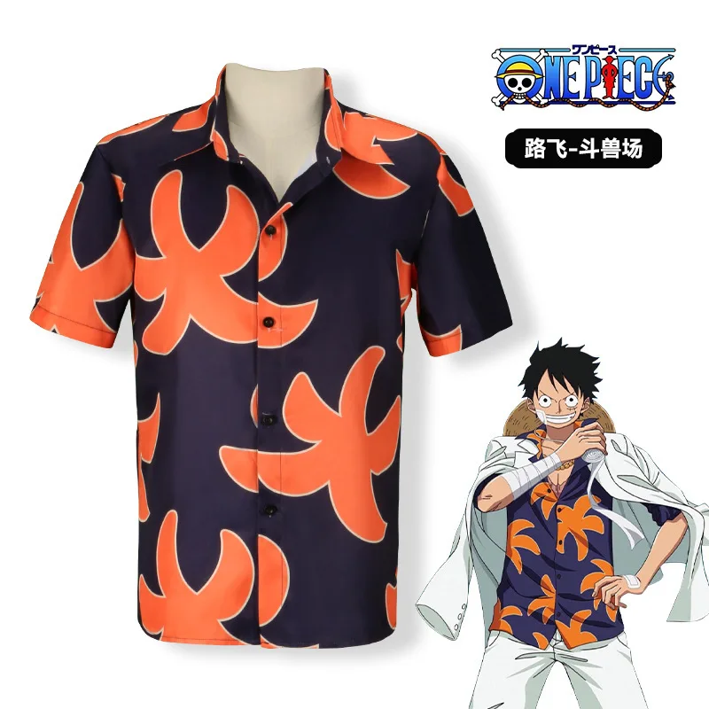 Anime Colosseum Monkey D Luffy Cosplay Costume Shirt Sanji Trafalgar D Water Law Role Play Halloween Carnival Party Disguise Top