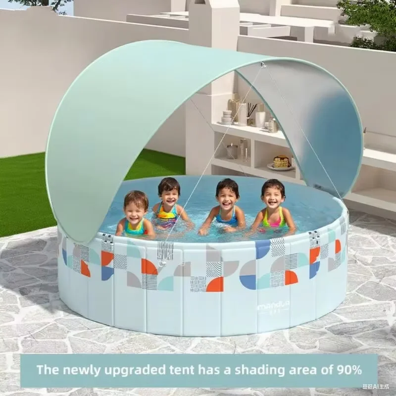 Large Swimming Pool Non-Inflatable With Sunshade Foldable PVC Family Home Outdoor Garden Backyard Bath Water Sports Party Pool