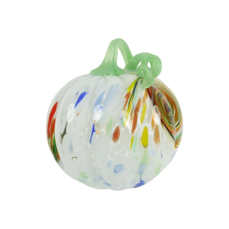 Mundgeblasener Glas-Herbst-Akzent für Hängeregal Eingangsbereich mit geschwungenem Stiel und Ernte-Home-Styling-Stück 3XUF – Detail 1