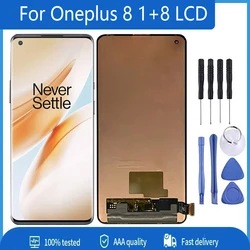 100% Tesdet For Oneplus 8 1+8 LCD Touch Screen Digitizer Assemble For OnePlus8 1+8 IN2023 LCD Display Replacement