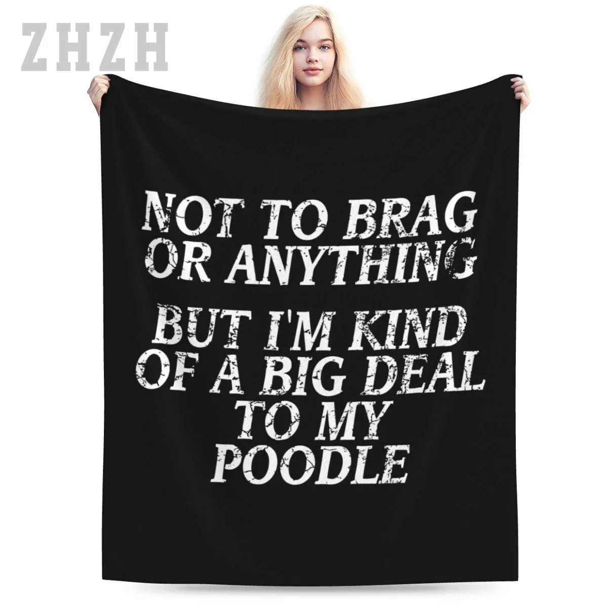 Blanket Poodle Joke Dog Miniature Toy Flannel Multifunction Outdoor Camping Sofa Cover Keep Warm