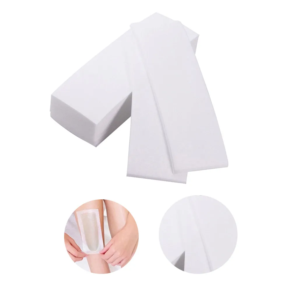 2Packs Nonwoven Depilatory Paper Professional Hair Removal Wax Paper Thickened Strong Adhesive Facial Body Waxing Strips