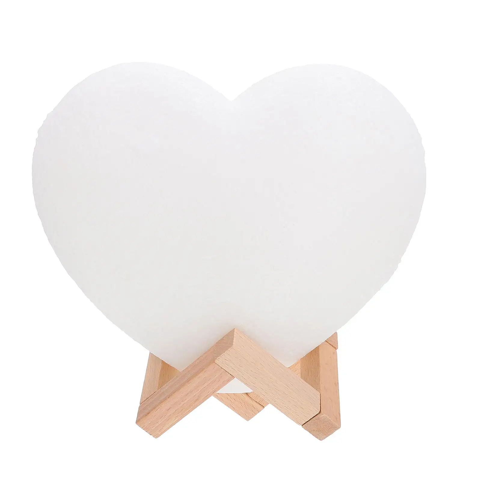 Heart Shaped Night Lamp Romantic Home Decor Rechargeable Desktop Bedside Light Warm Atmosphere Cute Small Size