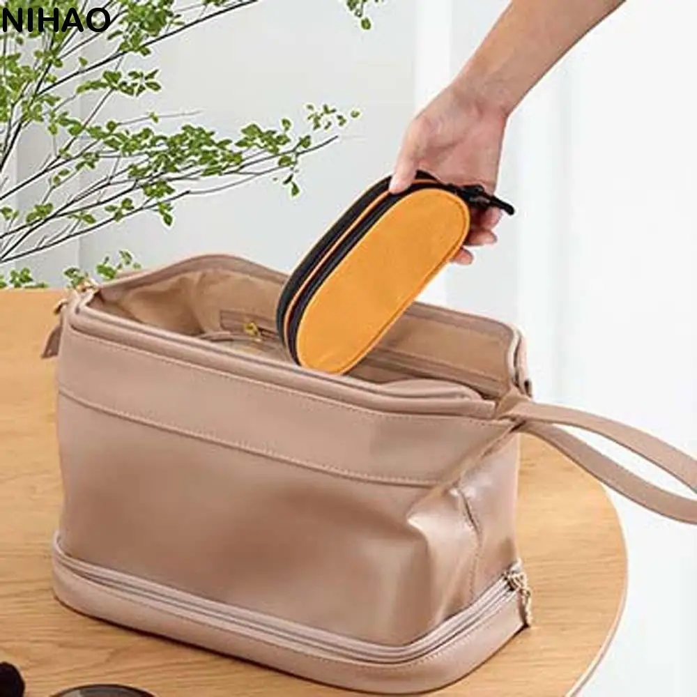 

Portable Double-layer Glasses Organizer Large Capacity Cloth Eyewear Storage Bag Anti-splash Water Anti-scratch