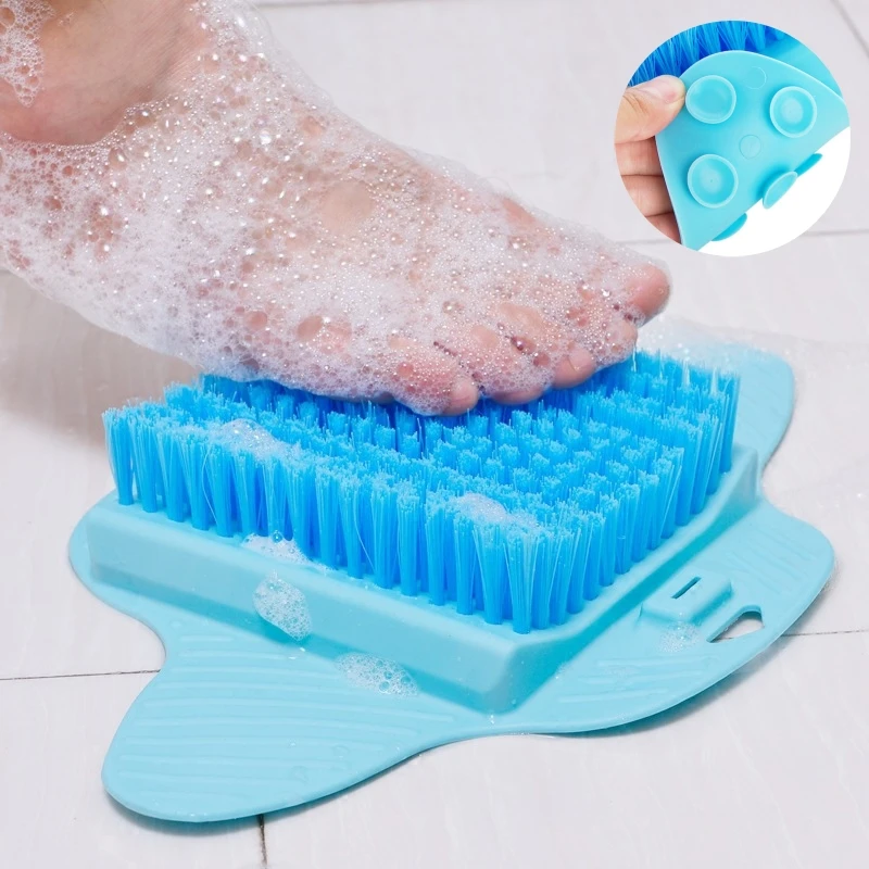 Cepillo de silicona para pies, zapatillas de masaje, zapatos de baño, cepillo de piedra pómez para pies, elimina la piel muerta, ducha, depurador de pies con ventosa