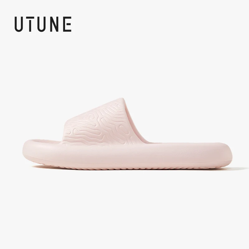 UTUNE Woman Summer Non-Slip Bathroom Home Slippers Cloud Pattern Comfortable Soft Sole Lightweight One-Piece Design Beach Shoes