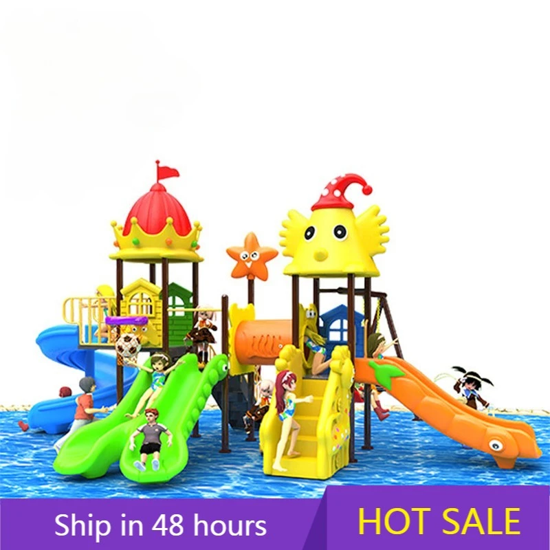 

YTYIN Outdoor Playground Amusement Equipment for Small Toddlers Metal Swing Slide Set Playground Trampoline Park Facilities Swin