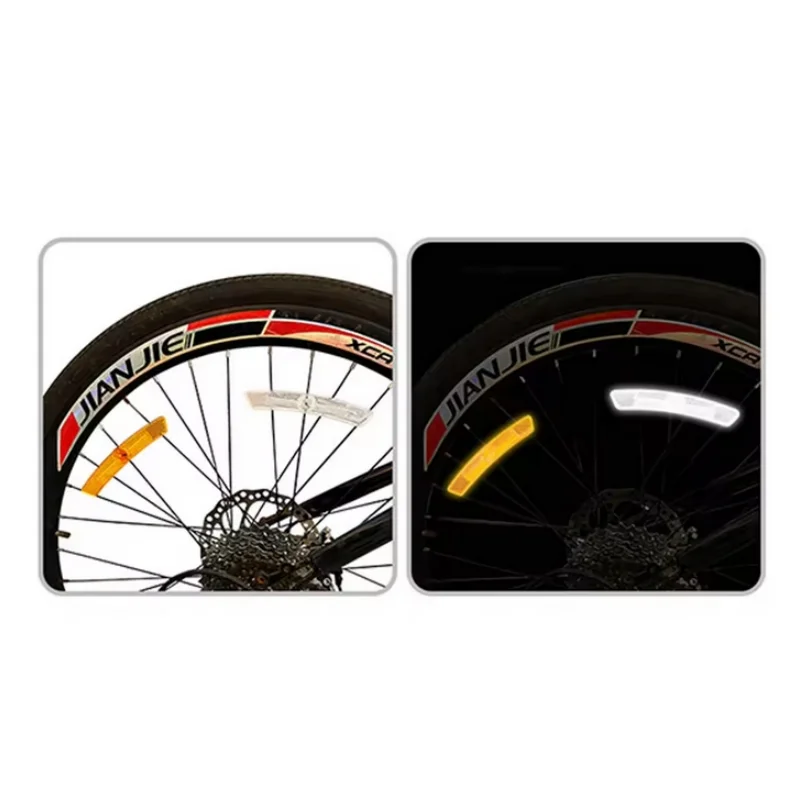 2-4Pcs Bike Spoke Reflector Mountain Bike Fish-shaped Steel Rim Spoke Reflectors Bicycle Wheel Rim Reflective Light Cycling Part image 3