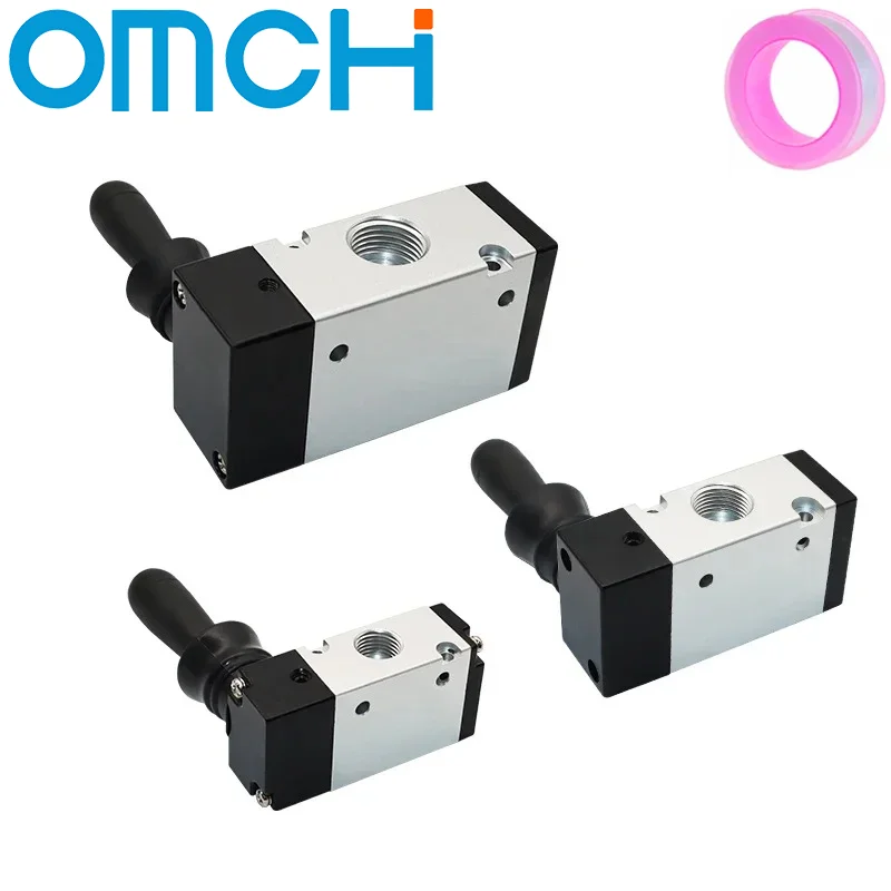 3H210-08 3H310-10 3H410-15 Pneumatic Air Hand Lever Operated Valve Manual Control 2 Position 3 5Port Push-Pull 3/2 5/2 Way 4