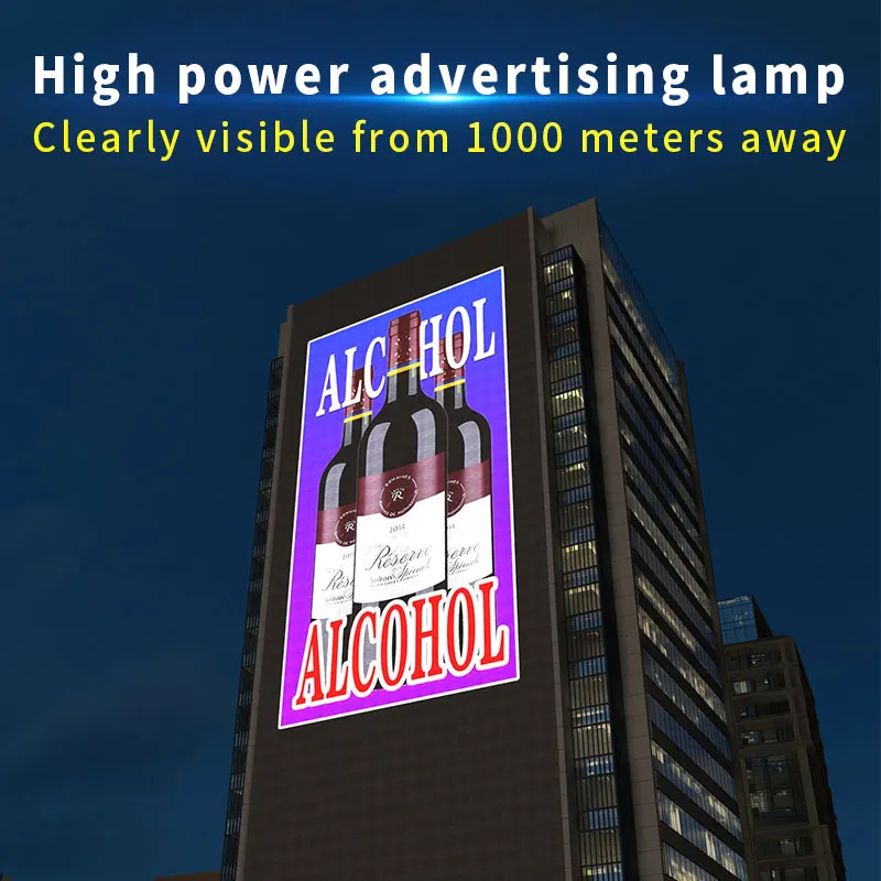 300 واط الحائط 5 شبكة العارض في الهواء الطلق مقاوم للماء IP67 عالية الطاقة LED الإعلان ضوء الزجاج المخصص