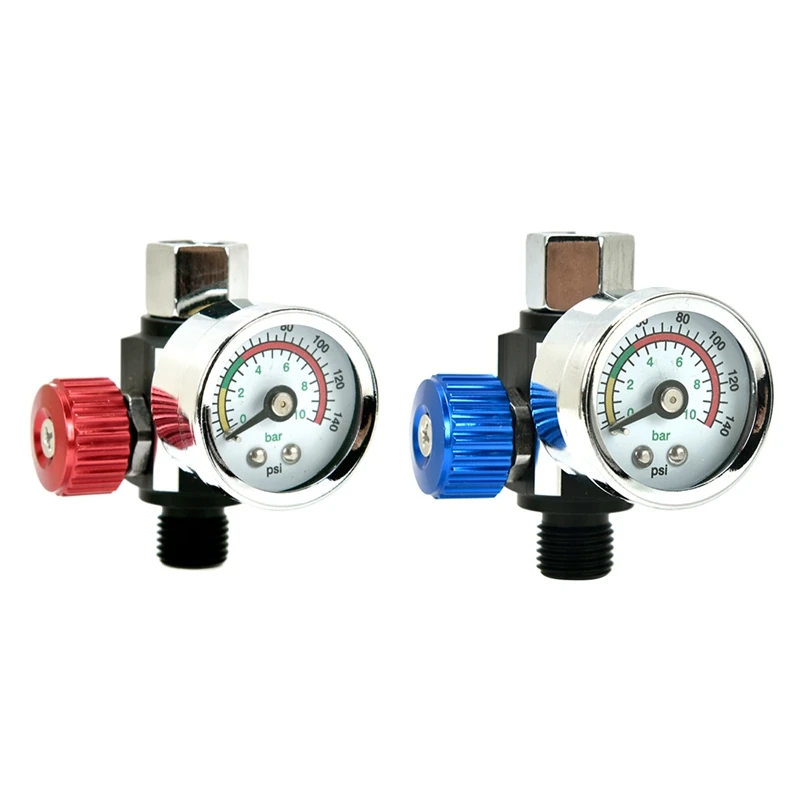 Air Compressor Regulator Valve With Pressure Gauge, For Precise Control In Air/Pneumatic Tool With PF20 Connector