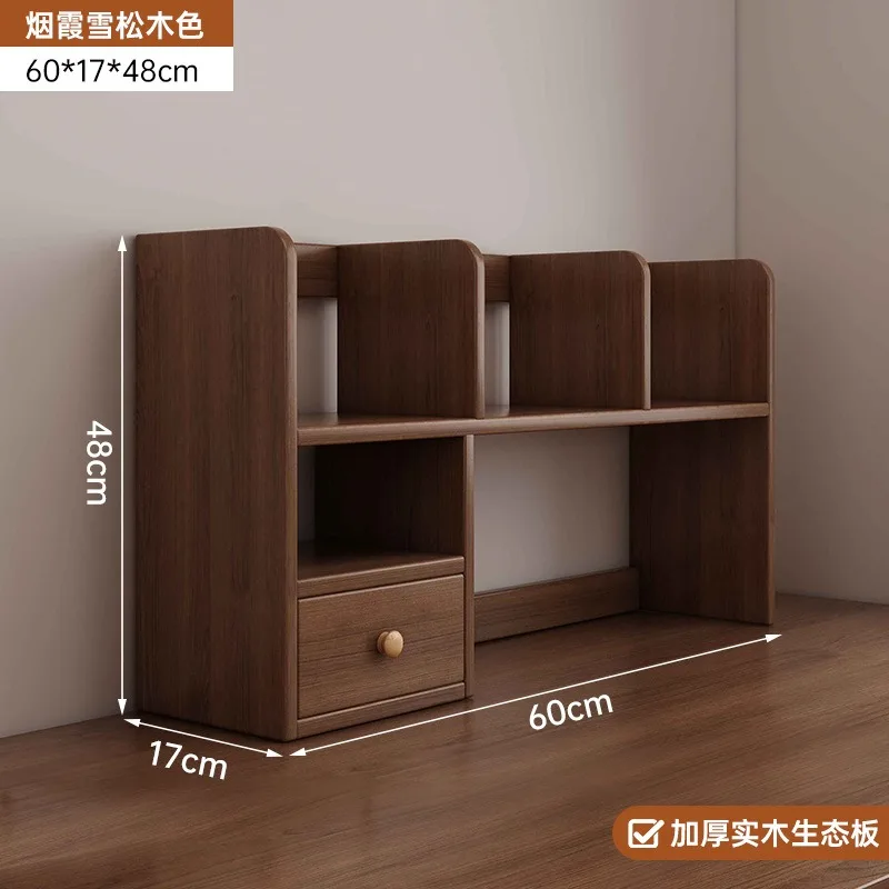 Bookshelf, desktop, shelf against the wall, integrated desk, multi-layer home locker
